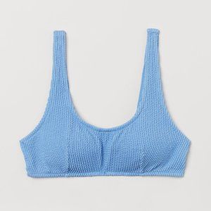 H&M Padded Bikini Top in Light Blue | Size: 6
